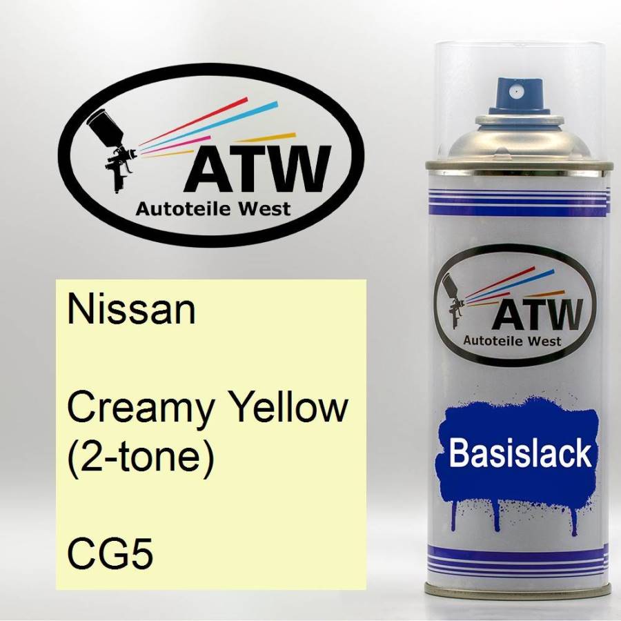 Nissan, Creamy Yellow (2-tone), CG5: 400ml Sprühdose, von ATW Autoteile West.